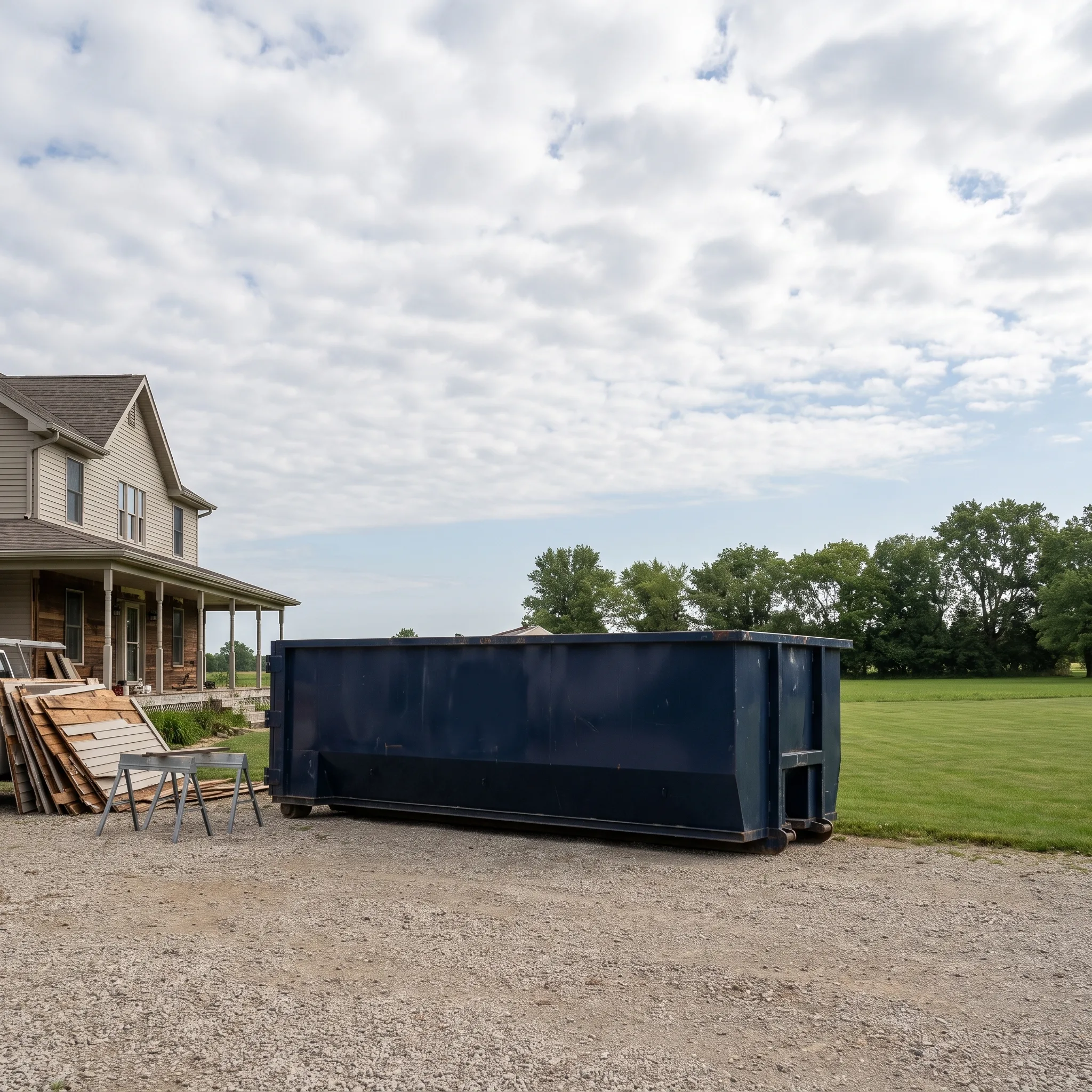 Dumpster on a St. Louis County, MO job site